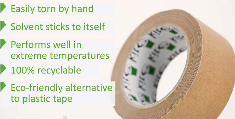 Brown Kraft Paper Packaging Parcel Tape Eco Friendly Biodegradable Recyclable 50m
