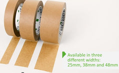 Brown Kraft Paper Packaging Parcel Tape Eco Friendly Biodegradable Recyclable 50m