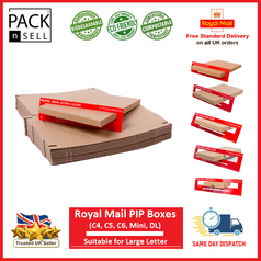 Royal Mail Brown Large Letter Pip Cardboard Postal Mailing Box Various Sizes