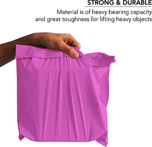 Pink Mailing Bags Strong Polythene Postage Plastic Postal Mail Seal