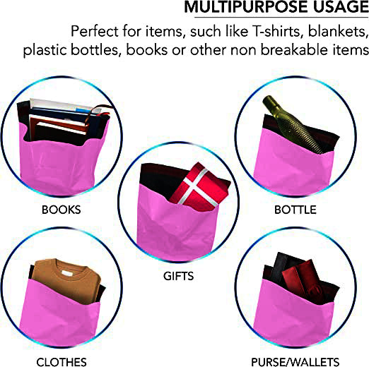 Pink Mailing Bags Strong Polythene Postage Plastic Postal Mail Seal