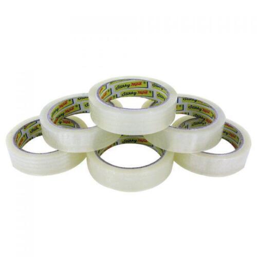 Stikky Cellotape Packing Tape Clear Sellotape Adhesive Gift Wrapping 24mm X 50M