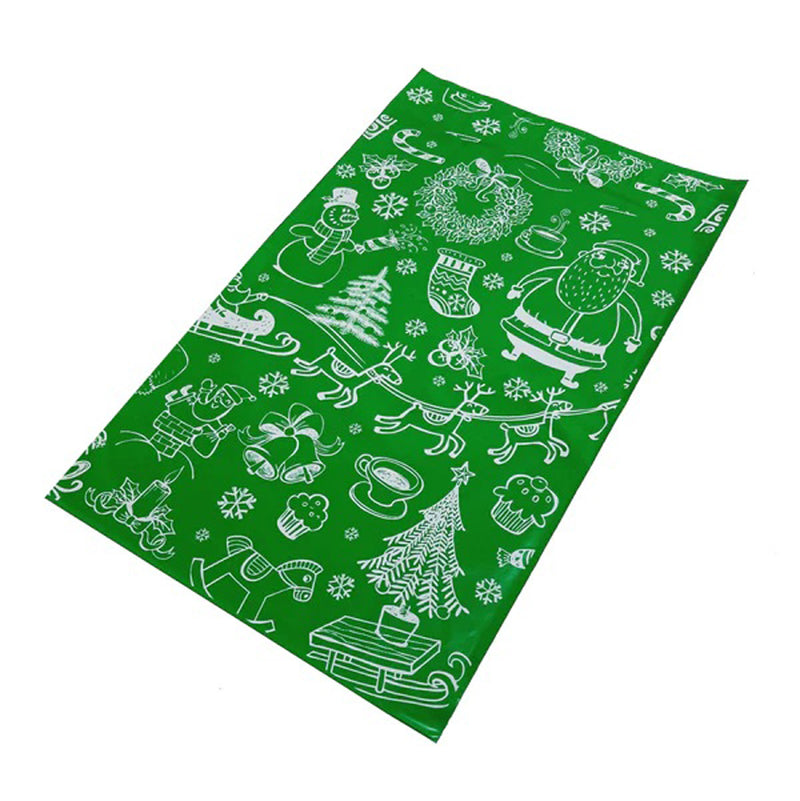 Christmas XMAS GREEN Recycled Mailing Bag